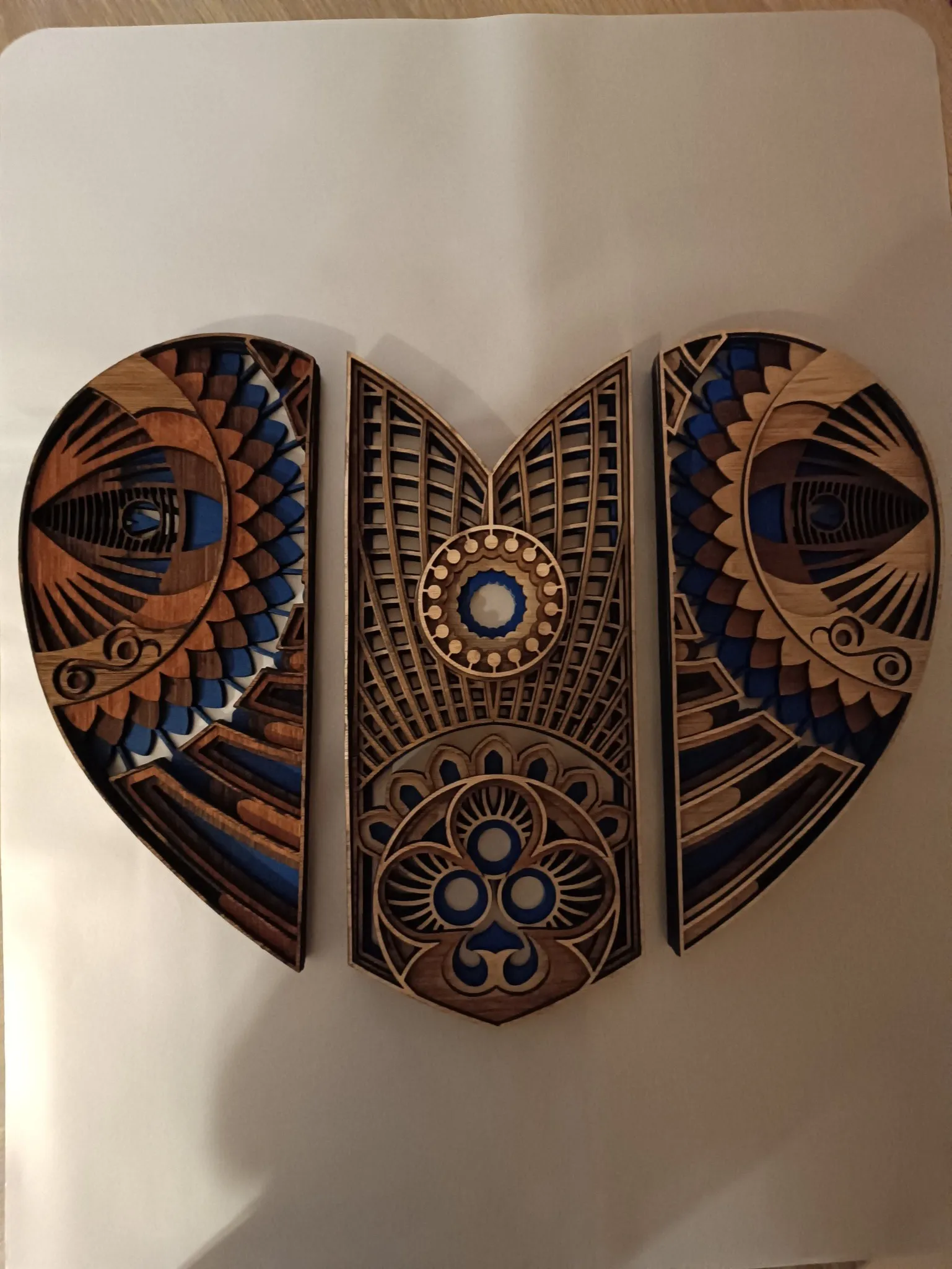 Tableau cœur 3 parties